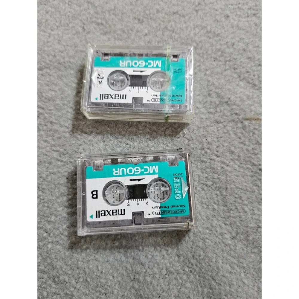 Vintage Maxell MC-60UR microcassette tapes 1 sealed